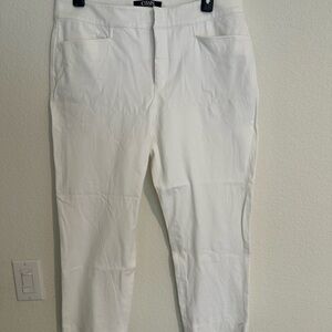 NWOT CHAPS Women's Size 8 White Cropped Dress Pants​